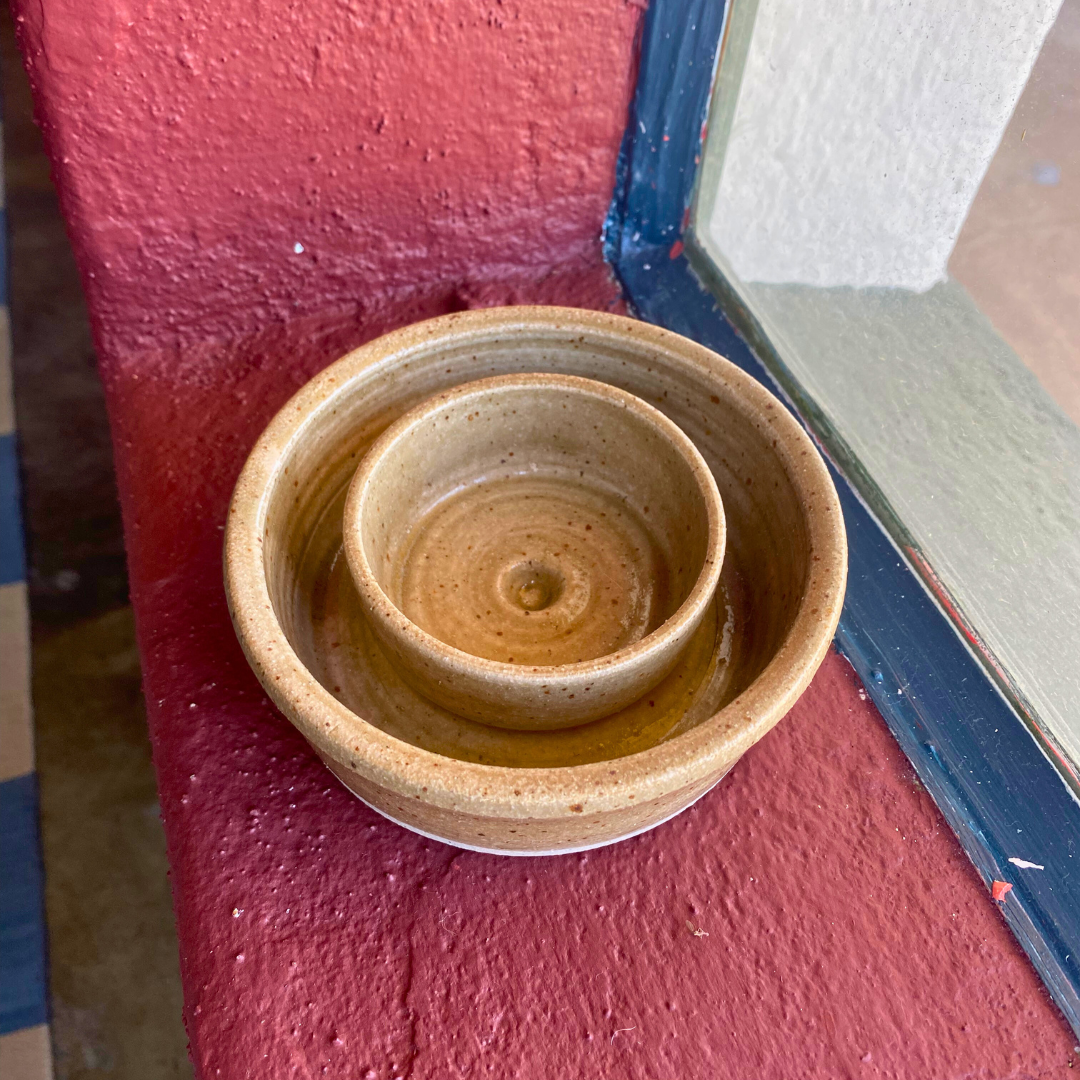 Speckled Taupe Ceramic Dish