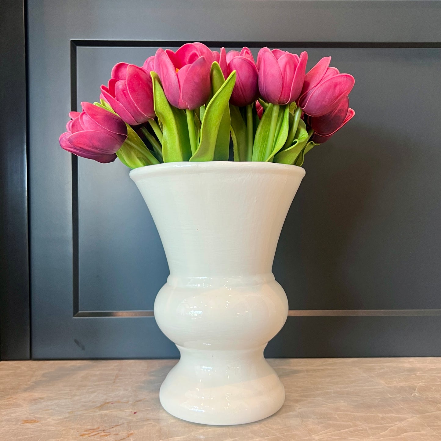 Willie - Kitchen Floral Arrangement in Handmade Trophy Vase