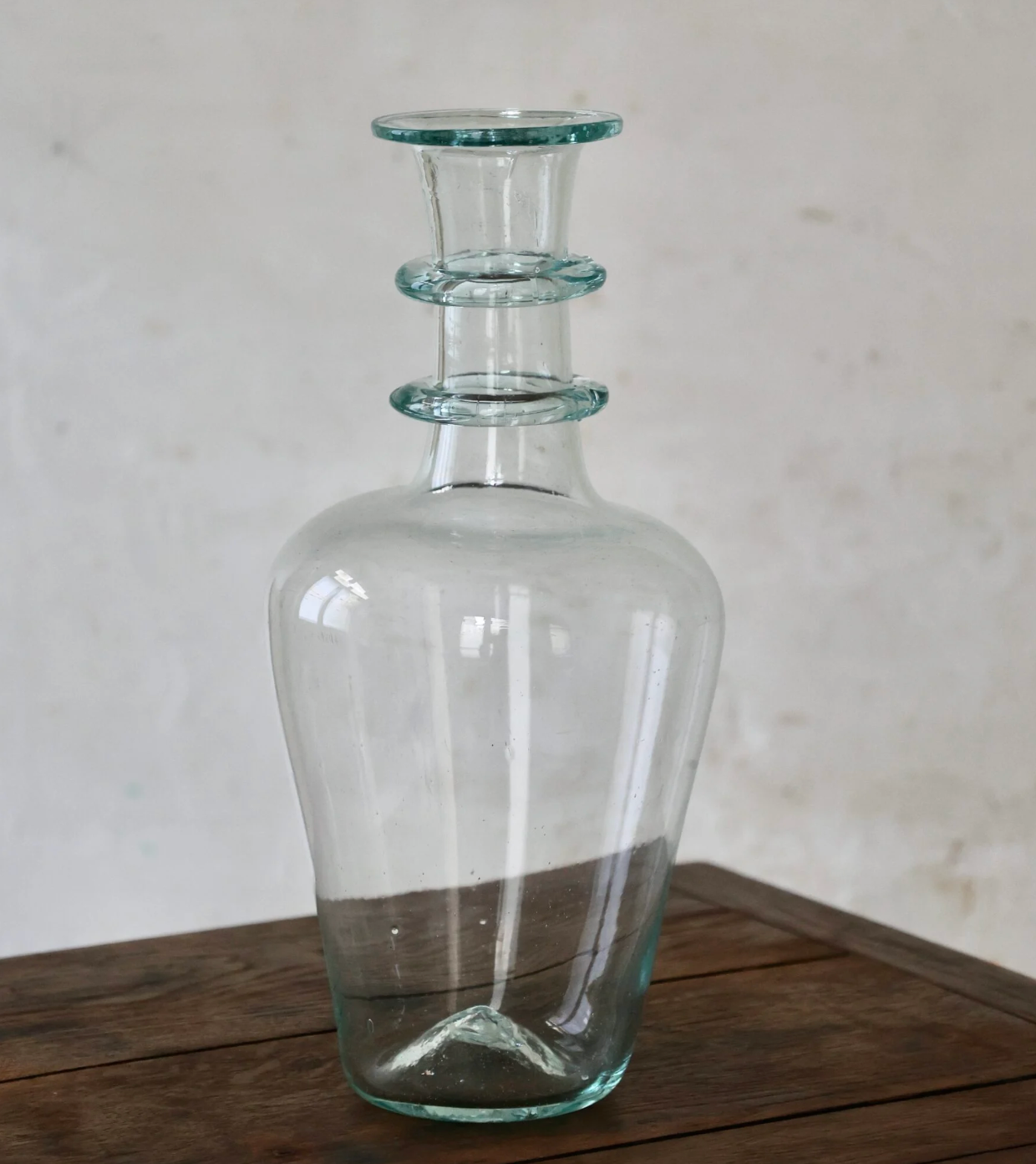 Hand Blown Glass Vase - Clear