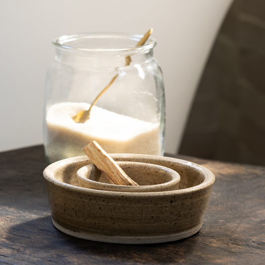 Speckled Taupe Ceramic Dish