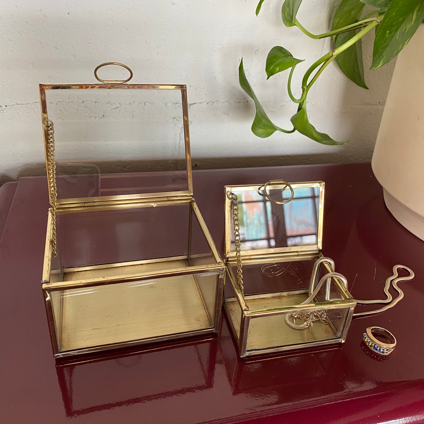 Brass + Glass Storage Box- Small