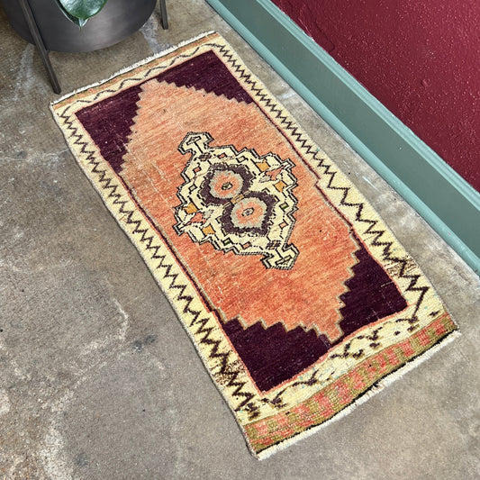 Vintage Turkish Mini Rug