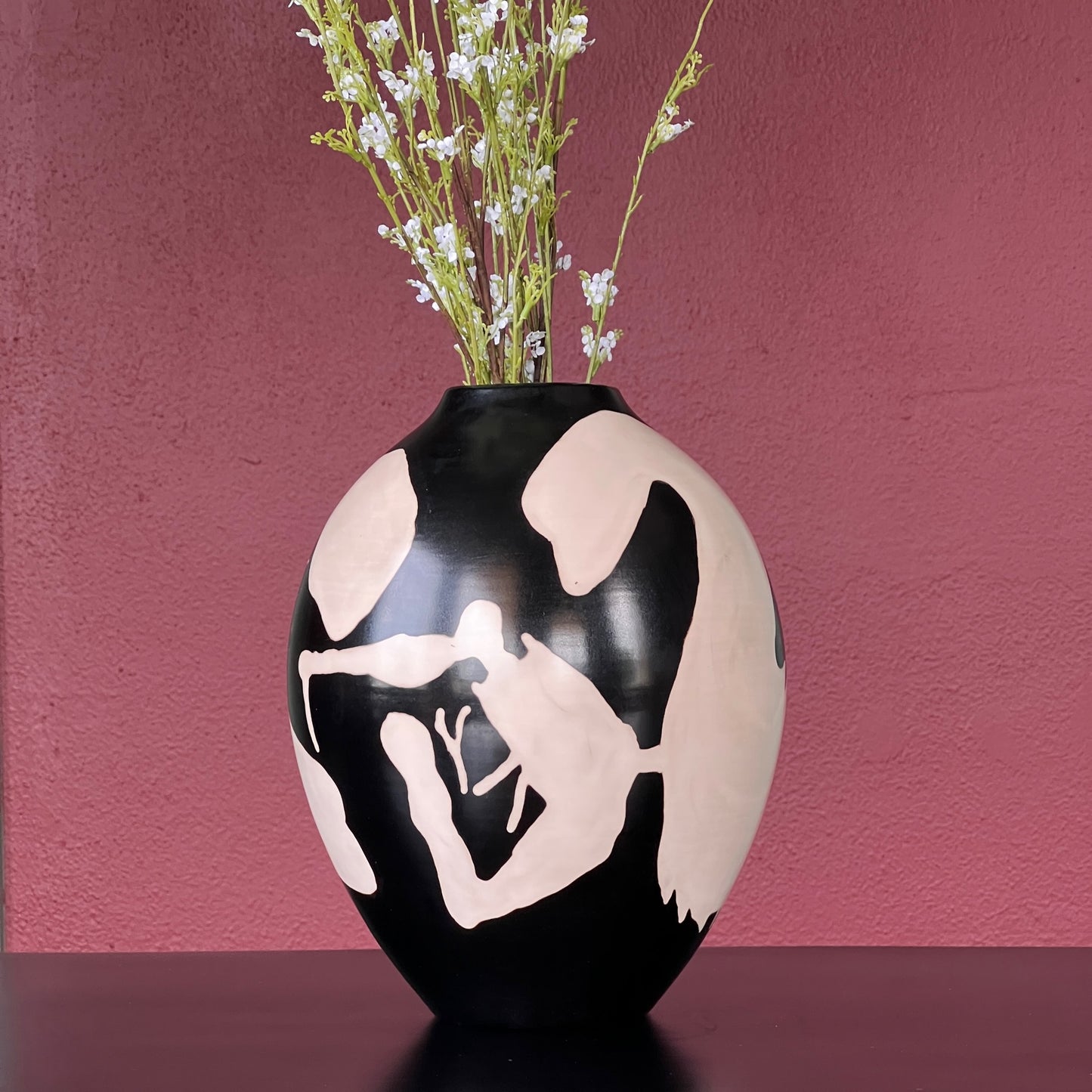 Hand Painted Chulucanas Terracotta Vase