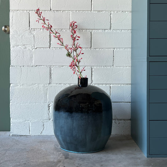 Dark Blue Enamel Vase