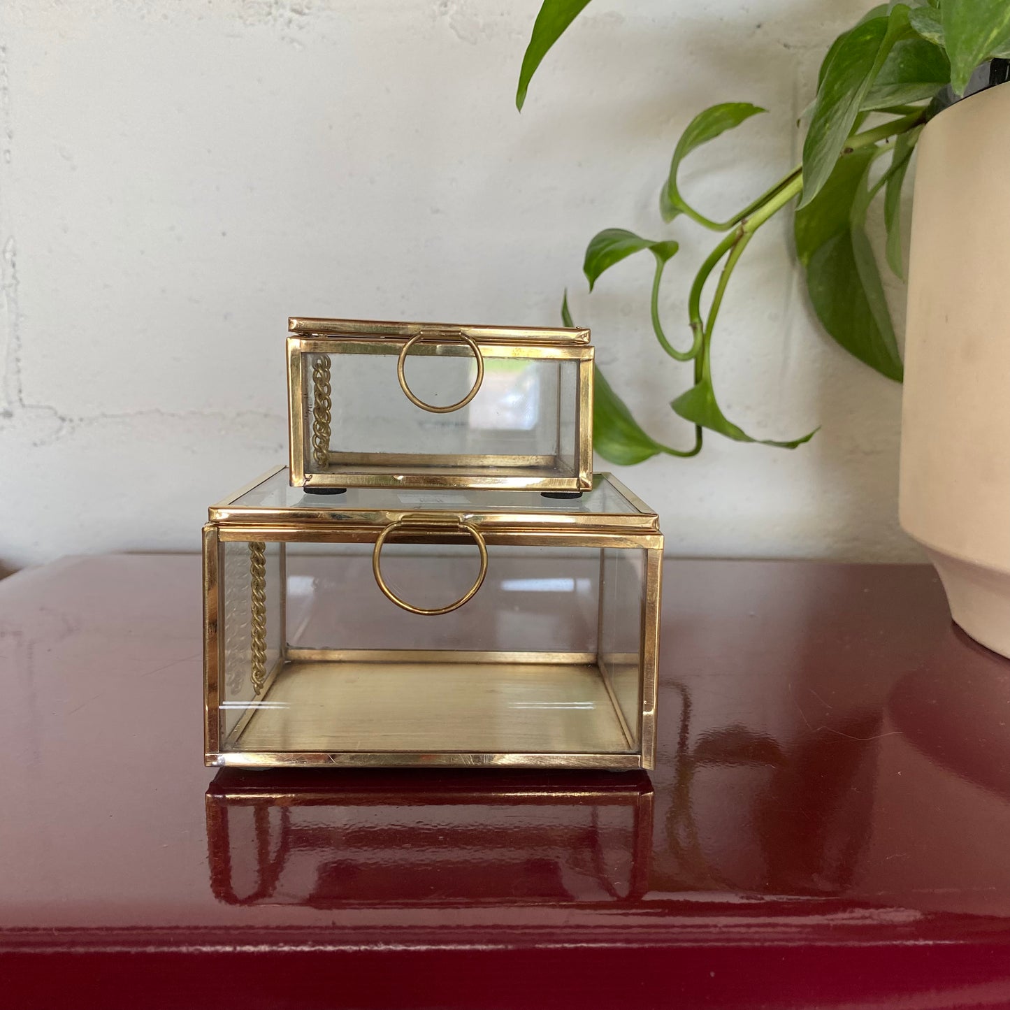 Brass + Glass Storage Box- Large